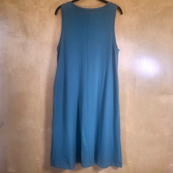 Wool& Sierra Tank Dress Silver Jade Size Large Long - Picture 2 of 9